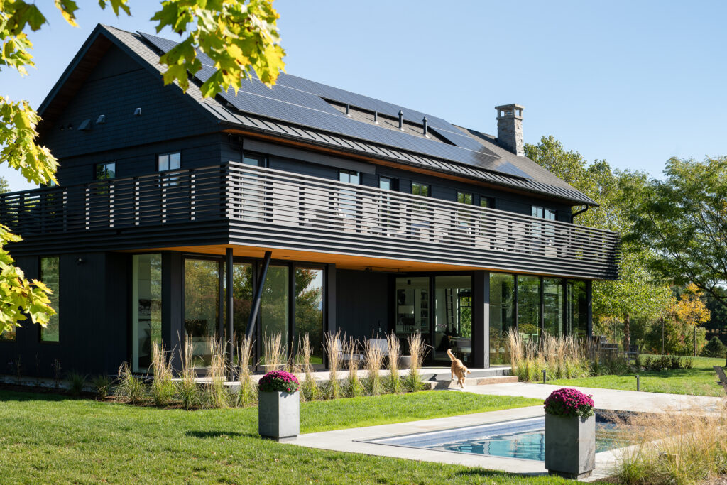 Custom home built in Vermont by Silver Maple, showing completed residential construction project