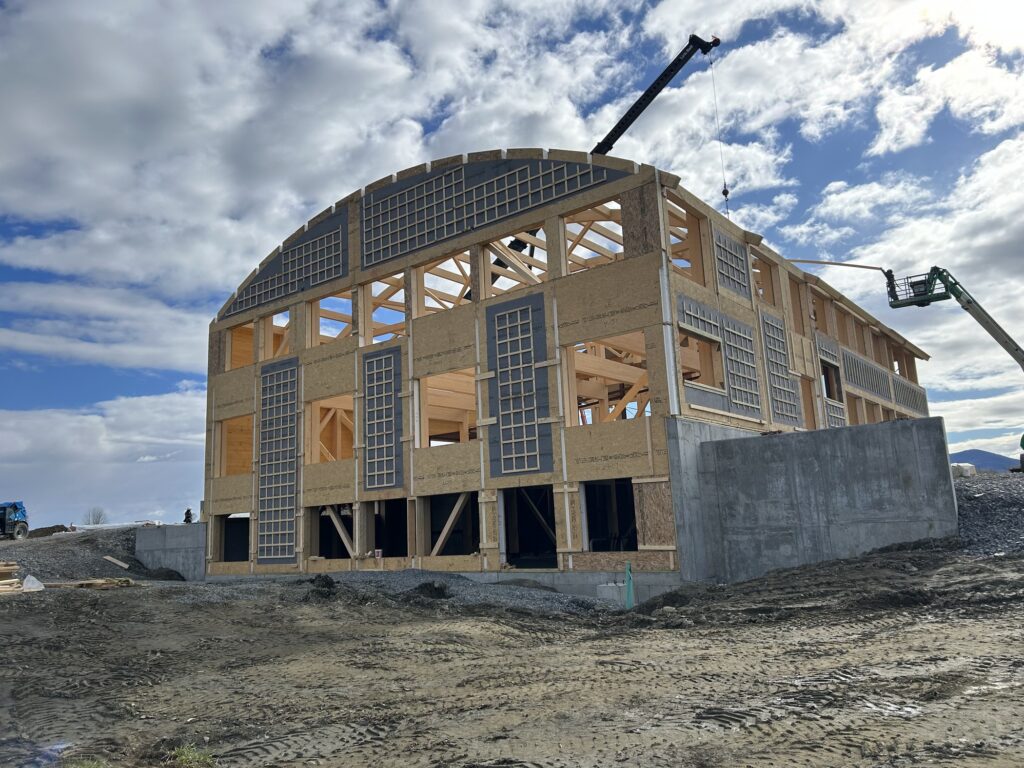 Silver Maple Aviation building their latest renewable energy project: an airplane hangar powered by green hydrogen.